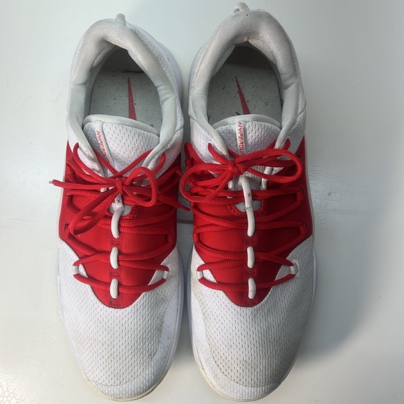 Nike Zoom Hyperdunk White Sneakers with Red Swoosh Size 16.5 - Picture 2 of 7